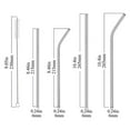 thumbnail image 4 of Stainless Steel Straws Reusable Drinking Straws. Reusable Straws. Metal Straw. Metal Drinking Straws Cleaning Brushes18pcs, 4 of 6