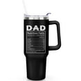 thumbnail image 2 of 40 oz Tumbler with Handle and Straw Lid Leak Proof - Best Dad Ever Birthday Gifts for Dad Mens Father's Day - Stainless Steel Cup Dishwasher Safe, 2 of 7