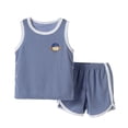 thumbnail image 2 of ITSAME Boys Outfit 2-Piece, Cute Monkey Print Tank Top and Shorts Summer Fashion Casual Set Gray Size 7-8, 2 of 5