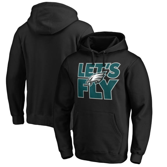 Men's Black Philadelphia Eagles Hometown Collection Let's Fly Pullover Hoodie