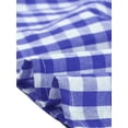 thumbnail image 5 of DARING DIVA Women's Peplum Square Neck Sleeveless Plaid Blouse M Royal Blue, 5 of 6