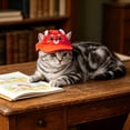 thumbnail image 5 of Tong Sun Hat For Cats With Ear Holes Adjustable Breathable Summer Cap Outdoor Adventure, 5 of 5