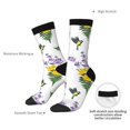 thumbnail image 2 of Yiaed Lavender Flowers Print Great elasticity Crew Socks Sports socks for Men and Women, 2 of 5