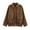 Brown, variant on Women's Oversized Bomber Jacket Casual Loose Lapel Pilot Coat Long Sleeve Trendy Streetwear Fall Winter Outerwear