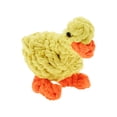 thumbnail image 1 of Juguete de masticar para perros en forma de pato, cuerda de algodón trenzada duradera para limpiar los dientes, color amarillo, 1 of 7