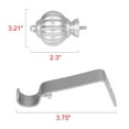thumbnail image 3 of UTOPIA ALLEY Wall Mounted 3/4 Inch Curtain Rod - Curtain Rods For Windows 48 to 86 Inch, Adjustable Drapery Rods, Nickel Curtain Rods, Bedroom Curtain Rods, Tapestry Poles (Nickel, 48"-86"), 3 of 8