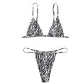 thumbnail image 1 of Maillot de Bain Deux Pièces pour Femmes, Bikini Triangle et String à Nouer sur le Côté, 1 of 4