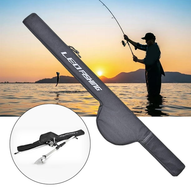 Foldable Fishing Rod Reel Tube Case Fishing Pole Bag Holder