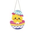 thumbnail image 2 of Dvkptbk Easter Rabbits Chick Egg Wooden Ornaments Home Decor Wooden Hanging Decorations easter decorations, 2 of 6