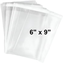 CCOCC 100 Pcs 6x9 Self-sealing Clear Cellophane Bags, Resealable Cello, for Bakery, Candle, Soap, Cookie, Greeting Cards, and Much More