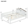 thumbnail image 5 of Euroco Wood Full Size Platform Bed, House Bed with LED Light and Storage, White, 5 of 11