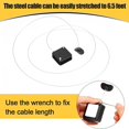 thumbnail image 2 of 12Pcs Retractable Security Cable Lock with Double Sided Adhesive Anti Lost Rope Security Lanyard Lock for TV Showroom, 2 of 6