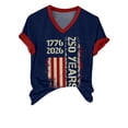 thumbnail image 7 of MEICHEN Women's America 250th Anniversary Short Sleeve V Neck T Shirt Summer 1776-2026 Blouse Top Patriotic Graphic Tee, 7 of 7