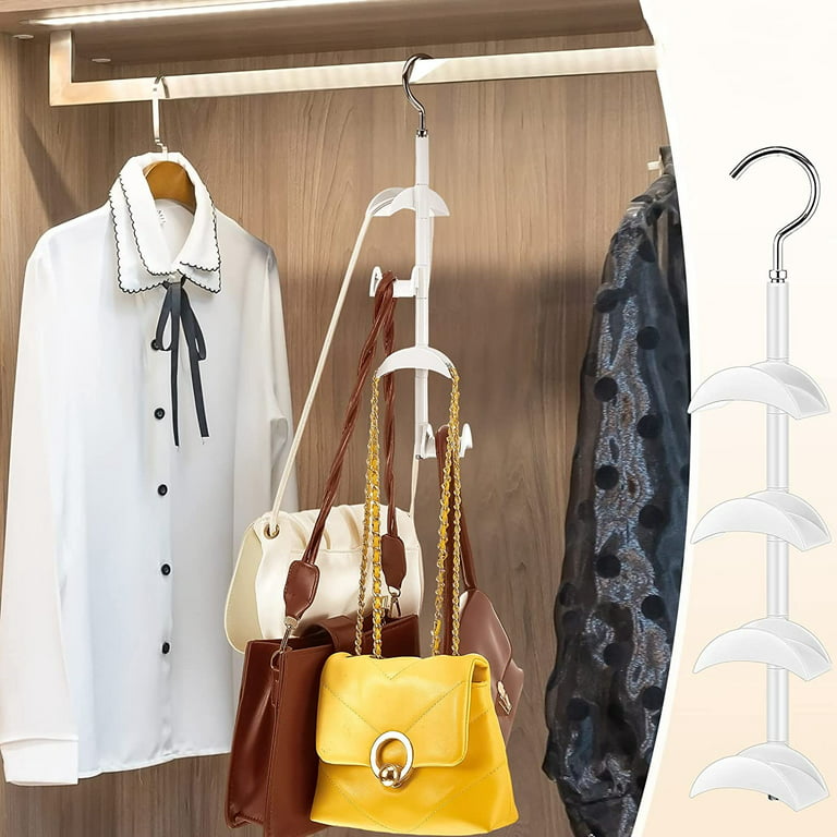 My organized closet: top shelf purse organizer from . Matching  decorative bankers bo…