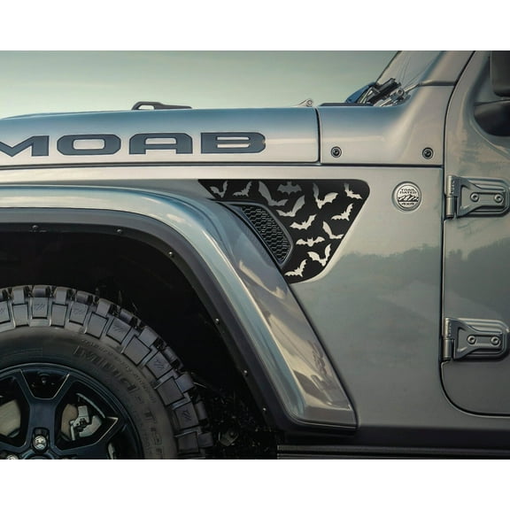 AnyStickerYouWant - Bat Colony Fender Vent Vinyl Decal Sticker Compatible with and Fits Jeep Wrangler JL/Jeep Gladiator JT 2018-2024