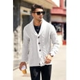 thumbnail image 2 of LAICAIW Mens Cable Knit Cardigan Sweater Shawl Collar Loose Fit Long Sleeve Casual Cardigans, 2 of 5