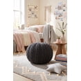 thumbnail image 6 of LR Home Medium Solid Transitional Indoor Round Pouf, Gray, 20" x 20" x 16", 6 of 7