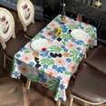 thumbnail image 2 of Pioneer Flower Floral Print Pattern Rectangle Tablecloth 60"x120", Waterproof Polyester Table Cloth, Wipeable Spillproof for Dining Camping Indoor Outdoor, 2 of 6