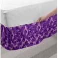 thumbnail image 2 of Jungle Foliage Bed Skirt, Repetitive Pattern of Abstract Colored Exotic Leaves Repetition in Violet, Elastic Bedskirt Dust Ruffle Wrap Around for Bedding Decor, 4 Sizes, Pink Purple, by Ambesonne, 2 of 2