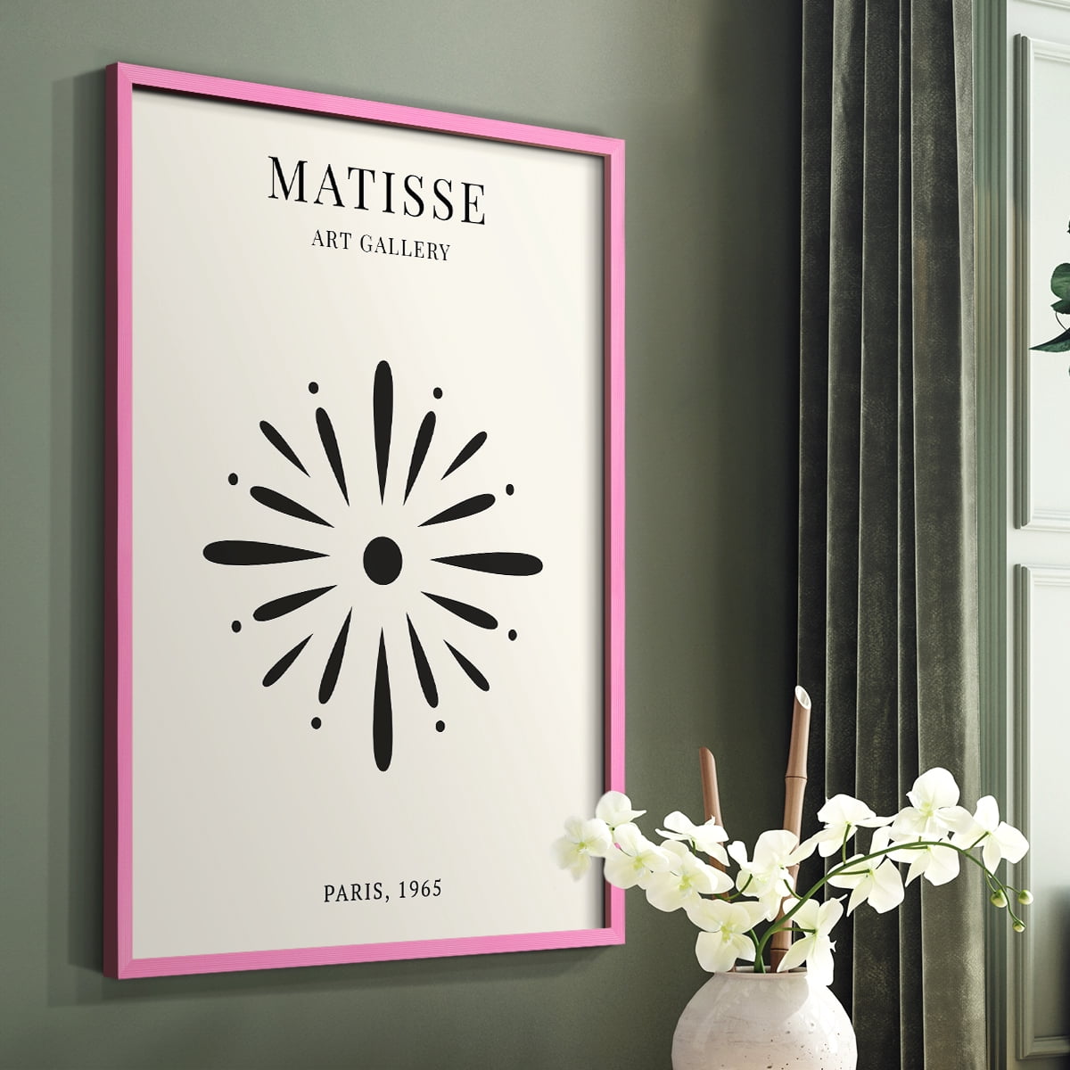 Matisse CXLI Framed Print in Pink Solid Wood 8 x 10 Framed Print