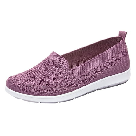 

Casual Shoes For Men Women Breathable Lace Up Shoes Flats Casual Shoes Unisex Lightweight Work Shoes Sporty Breathable Slip Work Trainers Women S Business Casual Shoes Pu Purple 38