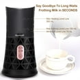 thumbnail image 4 of Milk Frother Steamer 4 in 1 Electric Coffee Frother with Quiet Operation,Effortless Foam,Unique Diamond Design,Temperature Control, and Auto Shut-Off, Perfect for Coffee Lovers(Black), 4 of 7
