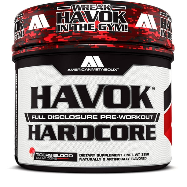 American Metabolix Havok Hardcore Pre Workout Tigers Blood 25 Servings Walmart Com Walmart Com