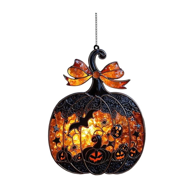 Decoraciones De Halloween Adorno Colgante De Calabaza Acrílica En 2D Para Fiestas En Casa, Ventanas, Paredes Y Puertas