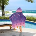 thumbnail image 3 of Yayeee Kids Hooded Towel with Hand Pockets Beach Soft Absorbent Bath Wrap 50 x 23.5 inch, Gradient Love, 3 of 5