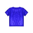thumbnail image 4 of YIZYIF Kids Boys Metallic Short Sleeve T-Shirt Juniors Hip Hop Jazz Dance Performance Costume Royal Blue 2-3, 4 of 7