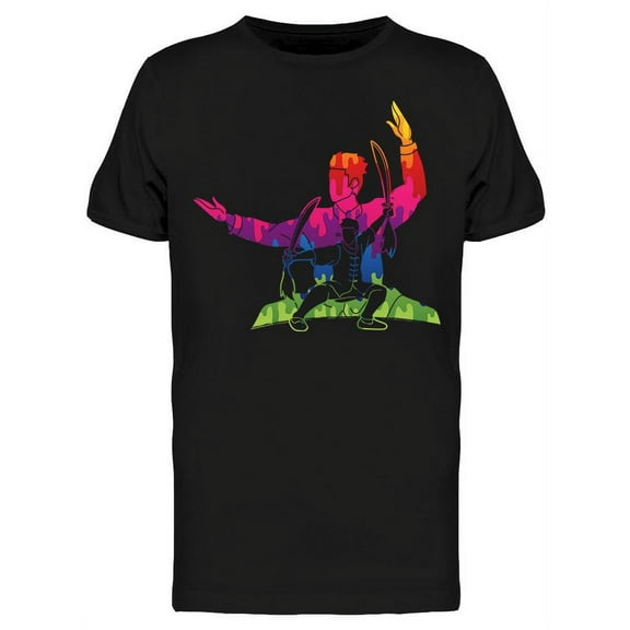 Wushu With Swords Pose T-Shirt Men -Image by Shutterstock, Male 3X-Large
