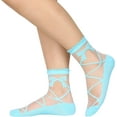 thumbnail image 6 of PTSPLLMY Sox Womens Girls Sheer Socks Mesh Lace Crew Socks Transparent See Through Ultra Thin Silk Nylon Dress Socks, 6 of 8