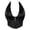 Black, variant on Elegant Satin Neckholder Bodice Shaping Top Without Cups Seamless Bodysuit for Home Leisure