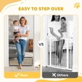 thumbnail image 4 of PawHut 26"-37" Dog Gate, 14" Tall Pet Gate with 2 Extension, Black, 4 of 10