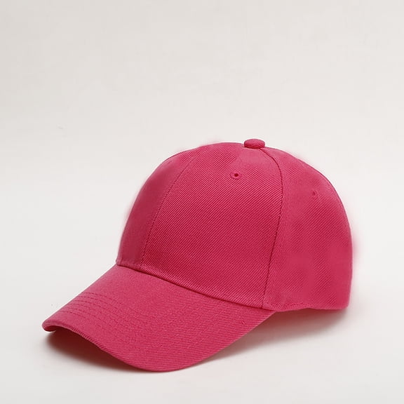 Unisex Baseball Cap, Adjustable Candy Colored Sun Hat, Plain Lightweight Sport Dad Hat for Men and Women, Spring Summer Hot Pink