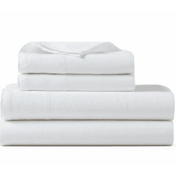 Ralph Lauren White California King Linen Fitted Sheet