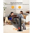 thumbnail image 2 of Ataucjin 31" Space Heater With Remote Portable Electric Heaters 3D Flame Effect Tower Heater For Indoor Use 1500W PTC Ceramic Heater With 90° Oscillating Heat Up 200 Square Feet For Bedroom Office, 2 of 6