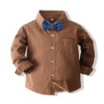 thumbnail image 2 of Bullpiano 1-7T Infant Formal Suits Shirt+Suspender Shorts Bowtie Clothes Shirt Overalls Clothes Set Toddler Boys Gentleman Suit, 2 of 9