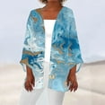 thumbnail image 2 of Inleife Cardigans for Women Womens Summer Fall Printed Cardigan Long Sleeve Loose Cover Up Casual Blouse Tops, 2 of 5