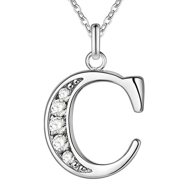 Collar de 26 letras, accesorios de moda de diamantes, regalos para la novia del amante Wmkox8yi sjalhkljlk5860