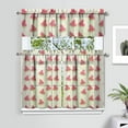 thumbnail image 2 of Kitchen Curtains 36 Inch Short - 3 Panel Set Watermelon Print, Rod Pocket Window Curtains 100% Polyester, Tropical Fruit Valance for Farmhouse, Cafe, Living Room, Bedroom, Easy Wash, 2 of 6