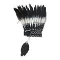 thumbnail image 4 of Jefe American Indian Native Feather Feather Men Women Headband For Dance Show Negro, 4 of 9