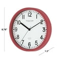 8.78 Inch Black Round Wall Clock – Modern Analog Clock With Glass Lens, Quartz Movement, White Numbers