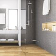 thumbnail image 5 of Sanliv Barra De Reposapiés De Ducha Reposapiés De Esquina Para Patas De Afeitado Reposapiés De Ducha Montado En La Pared Barra De Latón Moleteada Antideslizante Escalón De Baño Níquel Cepillado, 5 of 5