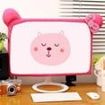 thumbnail image 6 of 20''-29'' Computer Monitor Cover with Cat Ear Design Furry Kawaii Pink Monitor Dust Cover Elastic Dustproof for PC Tablet TVC, 6 of 6