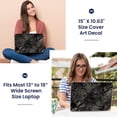 thumbnail image 3 of LSS 15 15.6 Inches Laptop Notebook Skin Sticker with 2 Wrist Pads - Reusable Cover Protector Vinyl Sticker Cover Decal Fits 13" - 16" - Black Ground Pattern, 3 of 7