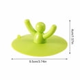 thumbnail image 3 of Drain Stopper | 4 Inch Pop Up Drain Stopper for Kitchen Sink Drain and Bathroom Sink Drain Blue Silicone Utility Water Stopper, 3 of 5