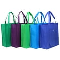 thumbnail image 1 of Coofit Sacs d'Épicerie Réutilisables Grands : 5 Pcs Sacs de Courses Simples Sacs Non Tissés Sacs Cadeaux, 1 of 10