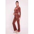 thumbnail image 3 of Women's Velour Zip Front Cropped Sweatshirt, 3 of 4