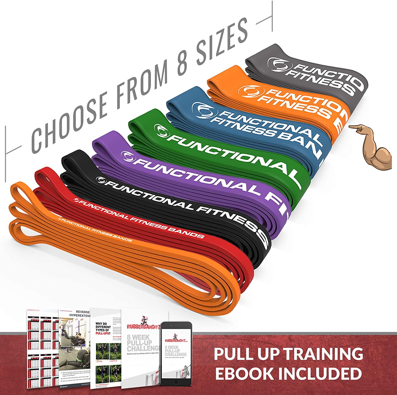 Functional Fitness Bands - Resistance and Workout Bands, Pull Up Assistance & Exercise Bands